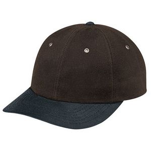[9C758M] 2 Toned Waxed Cotton Oilskin Cap