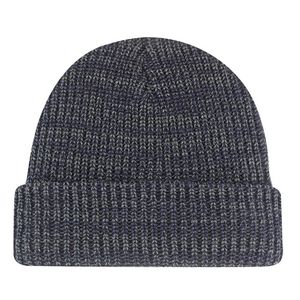 [1A553M] Chunky Waffle Knit Cuff Hat (2 Tone)
