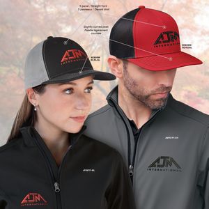 [8E909M] 5 Panel Constructed Pro-Round-Five (Mesh Back) Cap