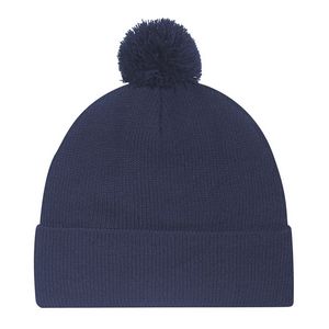 [9E060M] Acrylic Cuff Cap w/Matching Pom-Pom Top
