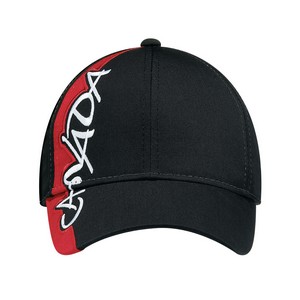 [5355M] Polycotton Cap w/Canada Insignia & Contrast Trim