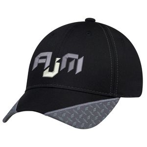 [5533M] Polycotton Diamond Plate Cap (2-Tone Peak)
