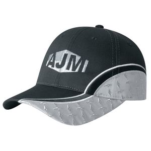 [5929M] Polycotton Diamond Plate Accent Cap w/2-Tone Peak & Side