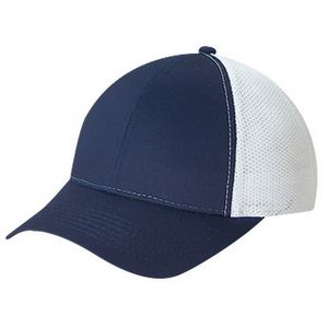 [5C392M] Contour Polycotton/Polyester Cap w/Mesh Back (2-Toned)