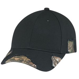 [6Y194M] Brushed Polycotton/Deluxe Chino Twill Enzyme Washed Cap (Mossy Oak Break Up® or Realtree®)