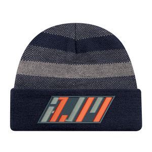 [9A550M] Cuff Toque w/Stripe Rib Knit