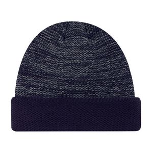 [9U557M] Melange Knit Cuff Toque