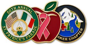 Enamel filled Lapel Pin (up to 0.75 square inches)