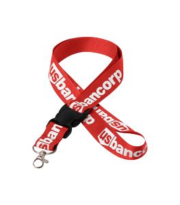 [SSFLT-10-BUC] 1" Silkscreened Flat Lanyard w/ Detached Buckle