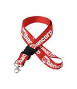 1" Silkscreened Flat Lanyard w/ Detached Buckle