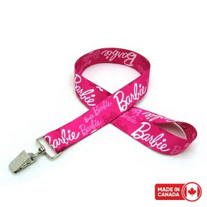 [4-SUBL-10-YBD] 1" Digitally Sublimated Lanyard w/ Bulldog Clip