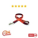 3/4" Digitally Sublimated Lanyard w/ Bulldog Clip