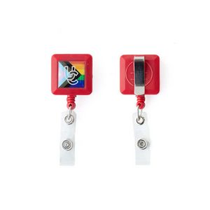 [REEL4C-SQ] 4-Color Process Square Plastic Badge Reel