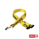 1" Silkscreened Flat Lanyard w/ Sew on Breakaway