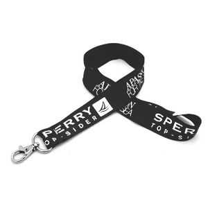 [SSFLT-10-YDS] 1" Silkscreened Flat Lanyard w/ Deluxe Swivel Hook