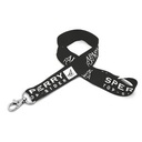 1" Silkscreened Flat Lanyard w/ Deluxe Swivel Hook