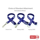 3/4" Silkscreened Flat Lanyard w/ a Key Ring