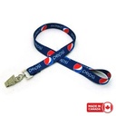 1/2" Digitally Sublimated Lanyard w/ Bulldog Clip