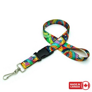 [4-SUBL-78-BUC] 7/8" Digitally Sublimated Lanyard w/ Detachable Buckle