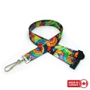 7/8" Digitally Sublimated Lanyard w/ Sew on Breakaway