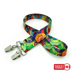 7/8" Digitally Sublimated Lanyard w/ Double Standard Attachment
