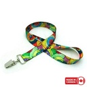 7/8" Digitally Sublimated Lanyard w/ Bulldog Clip