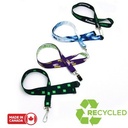3/4" Digitally Sublimated Recycled Lanyard w/ Deluxe Swivel Hook