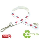 3/8" Digitally Sublimated Recycled Lanyard w/ Bulldog Clip