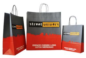 [BGCP1612-210] 210g Card Paper bag with full color imprint on all sides (12*16*6")