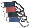 Laser Engraved Carabiner w/ Solid Webbing Trim Key Fob
