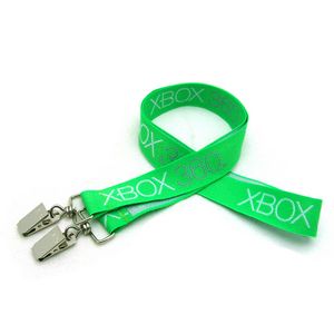 [COARSE-1-YB2] 1" Detailed Coarse Weave Lanyard w/ Double Standard Attachment