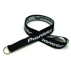 3/4" Detailed Coarse Weave Lanyard w/ Key Ring
