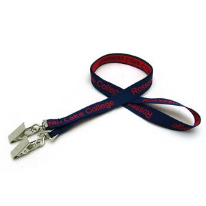[COARSE-58YB2] 5/8" Detailed Coarse Weave Lanyard w/Double Standard Attachment