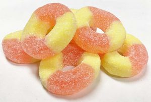 [CONE-150PR] 150g Peach Rings with Full Color Label