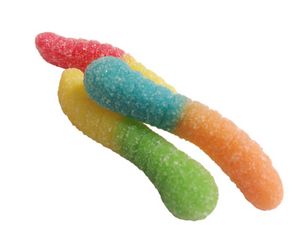 [CONE-150SNW] 150g Sour Neon Worms with Full Color Label
