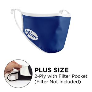 Mask - 3D 2 Ply Cotton Silkscreened Adjustable Ear Plus Size