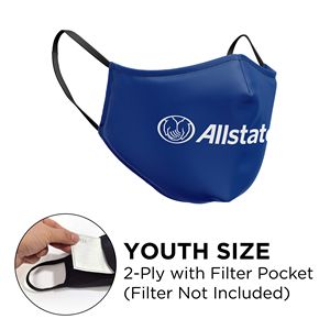 [MASK-COTTON-3DNP2PWYOU] Mask - 3D (No Piping) 2 Ply With Pocket Cotton Silkscreened Fixed Ear Youth