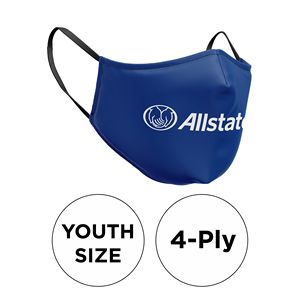 [MASK-COTTON-3DNP4PYOUTH] Mask - 3D (No Piping) 4 Ply Cotton Silscreened Fixed Ear Youth