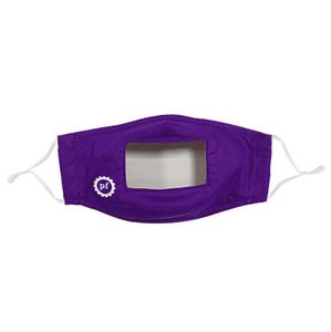 [MASK-COTTON-3DWIN2P-SS-AD] Mask - 3D 2 Ply Cotton Silkscreened with Window Adjustable Ear Adult