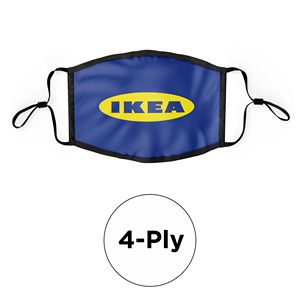 Mask - Flat 4 Ply Cotton Silkscreened Adjustable Adult