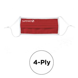 [MASK-COTTON-PLT4P-SS-ADJ] Mask - Pleated 4 Ply Cotton Silkscreened Adjustable Adult