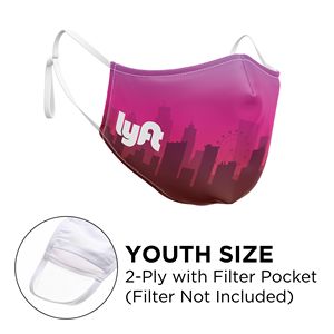 [MASK-POLYS-3DNP2PWYOU-AD] Mask - 3D (No Piping) 2 Ply With Pocket Full Color Polyester Adjustable Youth