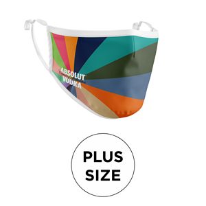 [MASK-POLYSUBL-3D2PPLU-AD] Mask - 3D 2 Ply Full Color Polyester Adjustable Ear Plus Size