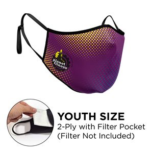 [MASK-POLYSUBL-3D2PWPYO-AD] Mask - 3D 2 Ply With Pocket Full Color Polyester Adjustable Ear Youth Size