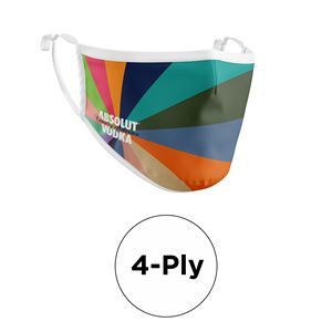 [MASK-POLYSUBL-3D4P-ADJ] Mask - 3D 4 Ply Full Color Polyester Adjustable Ear Adult