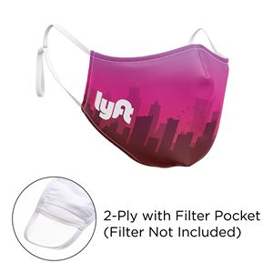 [MASK-POLYSUBL-3DNP2PWP-AD] Mask - 3D (No Piping) 2 Ply With Pocket Full Color Polyester Adjustable Ear Adult