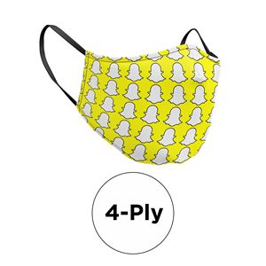 [MASK-POLYSUBL-3DNP4P] Mask - 3D (No Piping) 4 Ply Full Color Polyester Fixed Ear Adult
