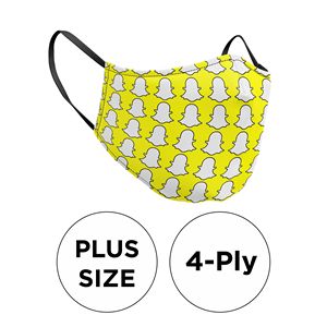[MASK-POLYSUBL-3DNP4PPLUS] Mask - 3D (No Piping) 4 Ply Full Color Polyester Fixed Ear Plus Size