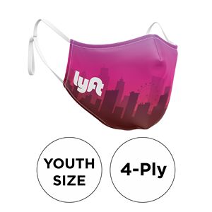 [MASK-POLYSUBL-3DNP4PYO-AD] Mask - 3D (No Piping) 4 Ply Full Color Polyester Adjustable Ear Youth