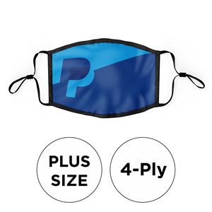 Mask - Flat 4 Ply Full Color Polyester Adjustable Ear Plus Size